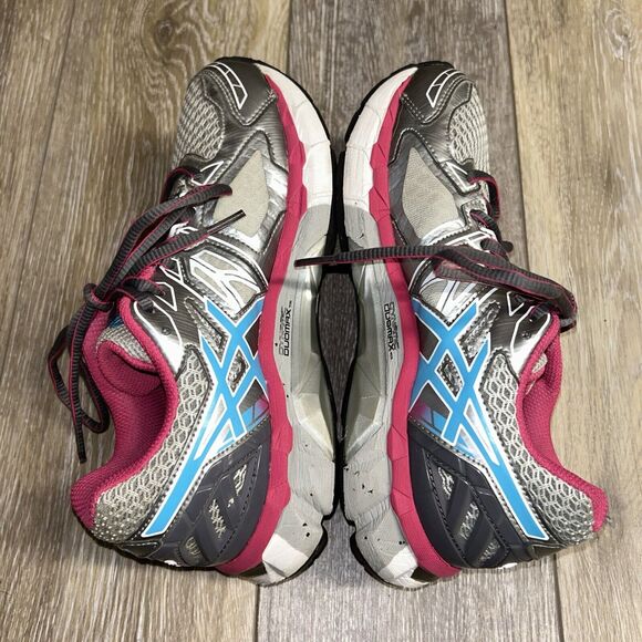 Asics Gel-Fortify Women's Size 6 US / 37 EU Gray Pink Blue Walking Sneaker Shoes - Picture 9 of 12